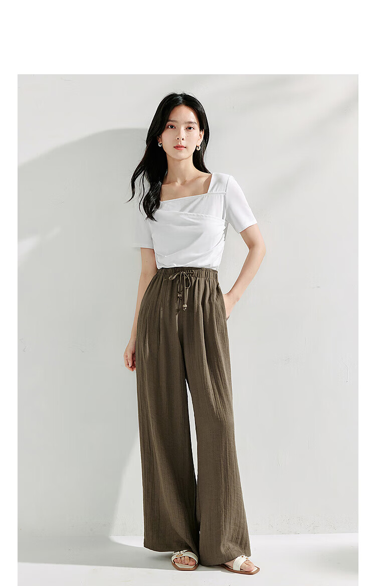 INMAN Linen Tencel Henry Collar Striped Knitwear Summer Women's New Loose Nautical Pullover Top 4